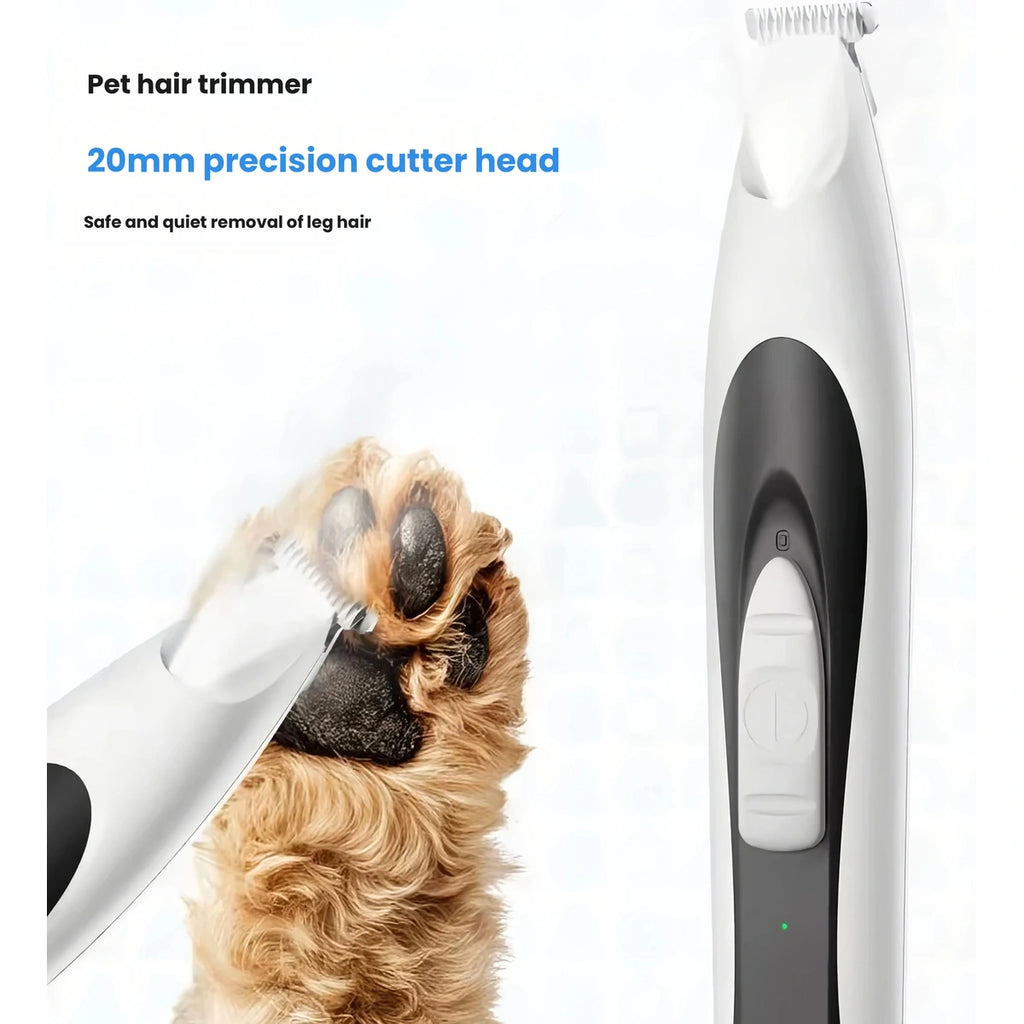 Oneisall mini paw trimmer: narrow mini trimmer beside dog paw