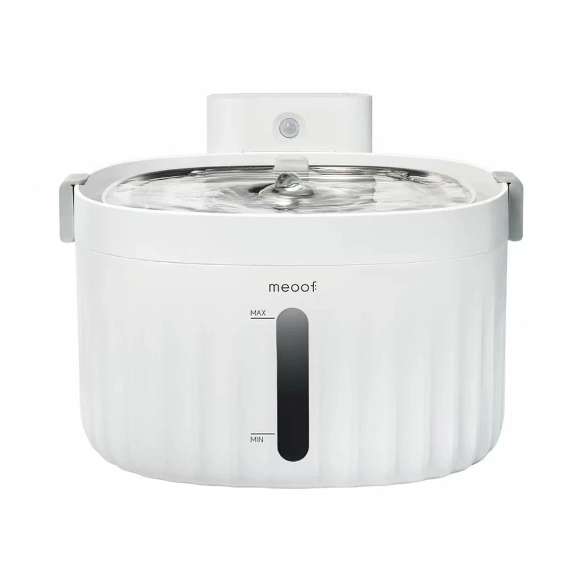 Meoof cat fountain: white Meoof cat fountain from front