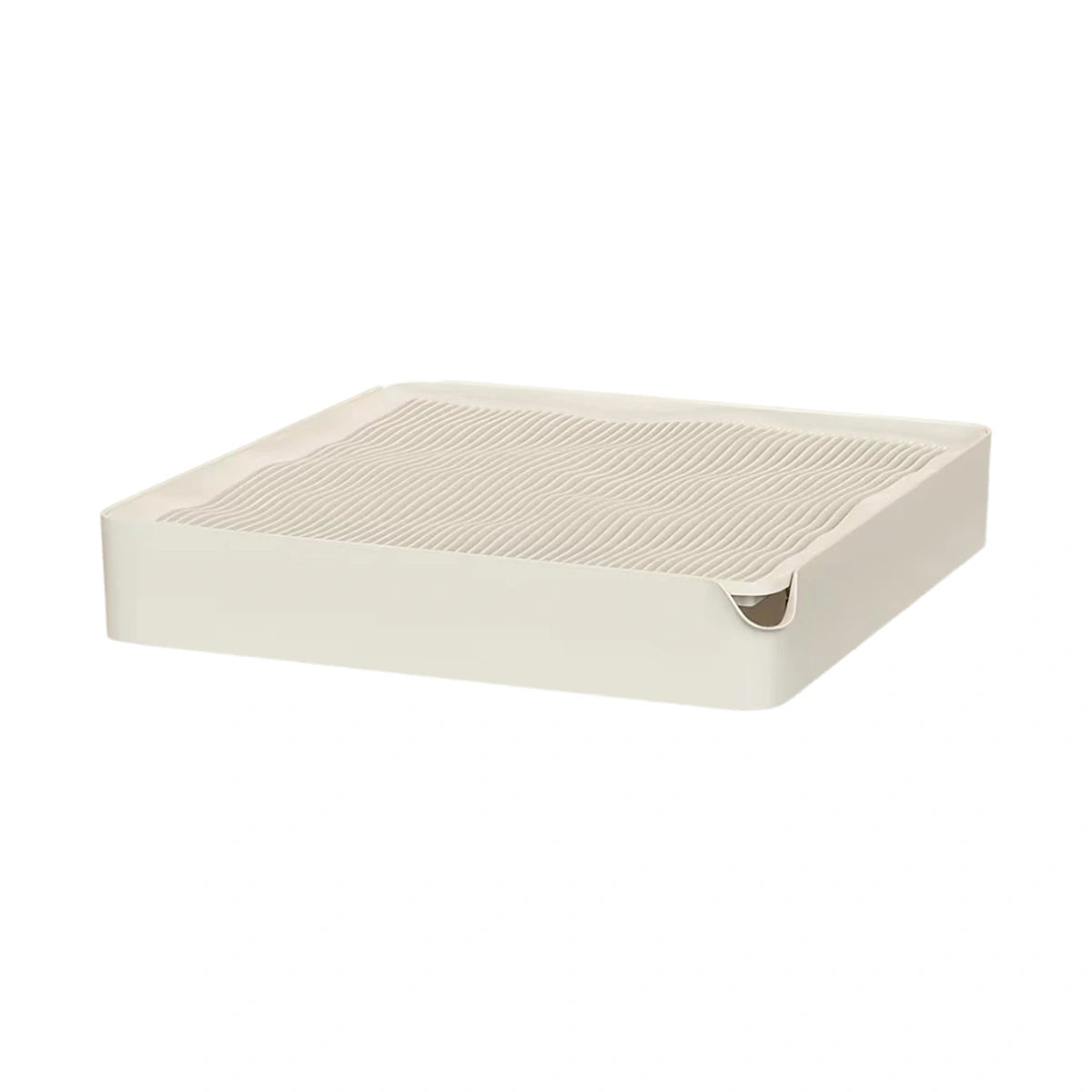 Meoof cat litter ramp: beige ridged cat litter ramp