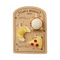 Meoof Cat Bistro food-themed textured cat toys on backing card