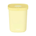 Yellow Mango pet food storage bin with lid closed