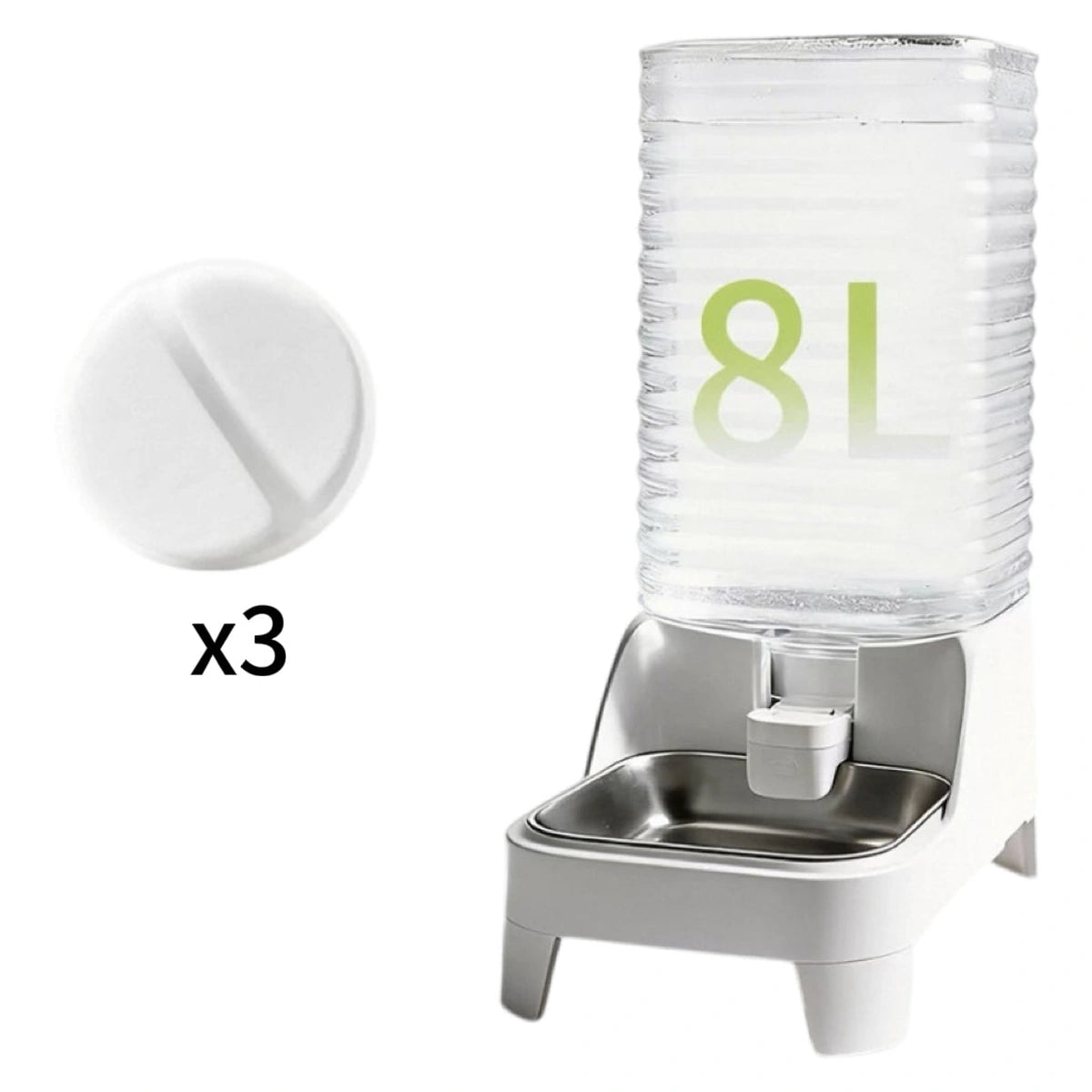 UXZ 8 L fountain with three filter pieces
