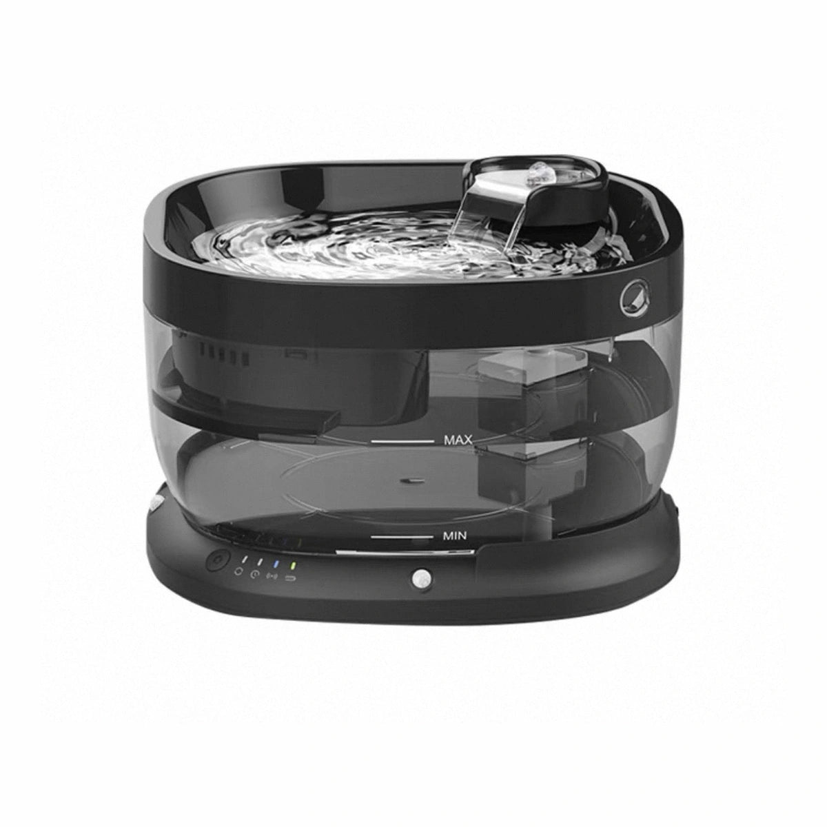UXZ 大容量ペット用給水器｜黒・白 画像1：黒・給水器・正面