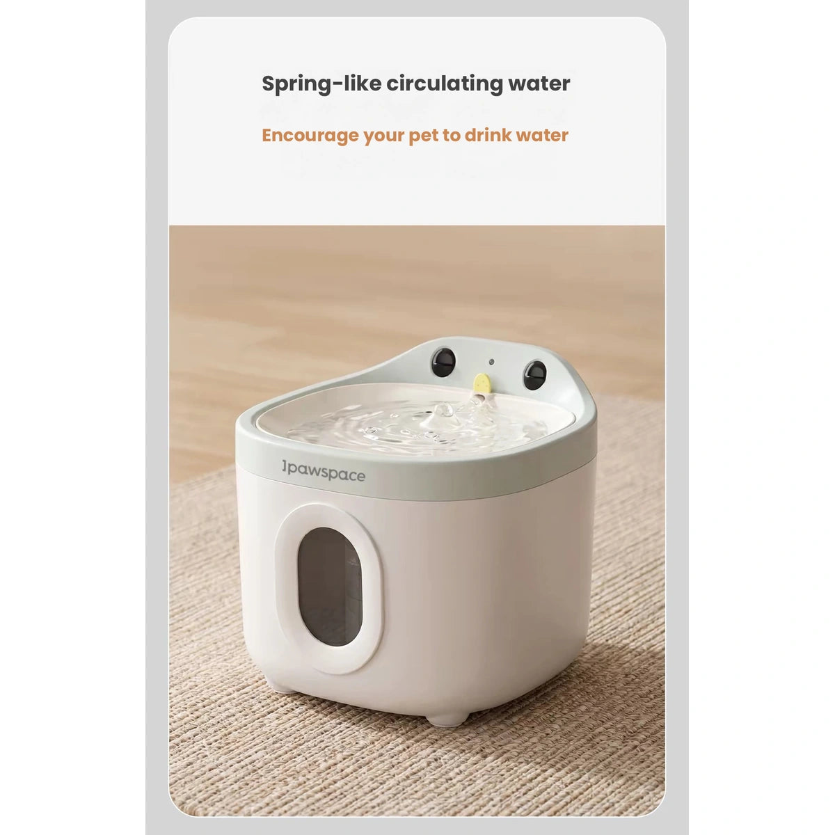 IPAWSPACE fountain on a tabletop with visible reservoir