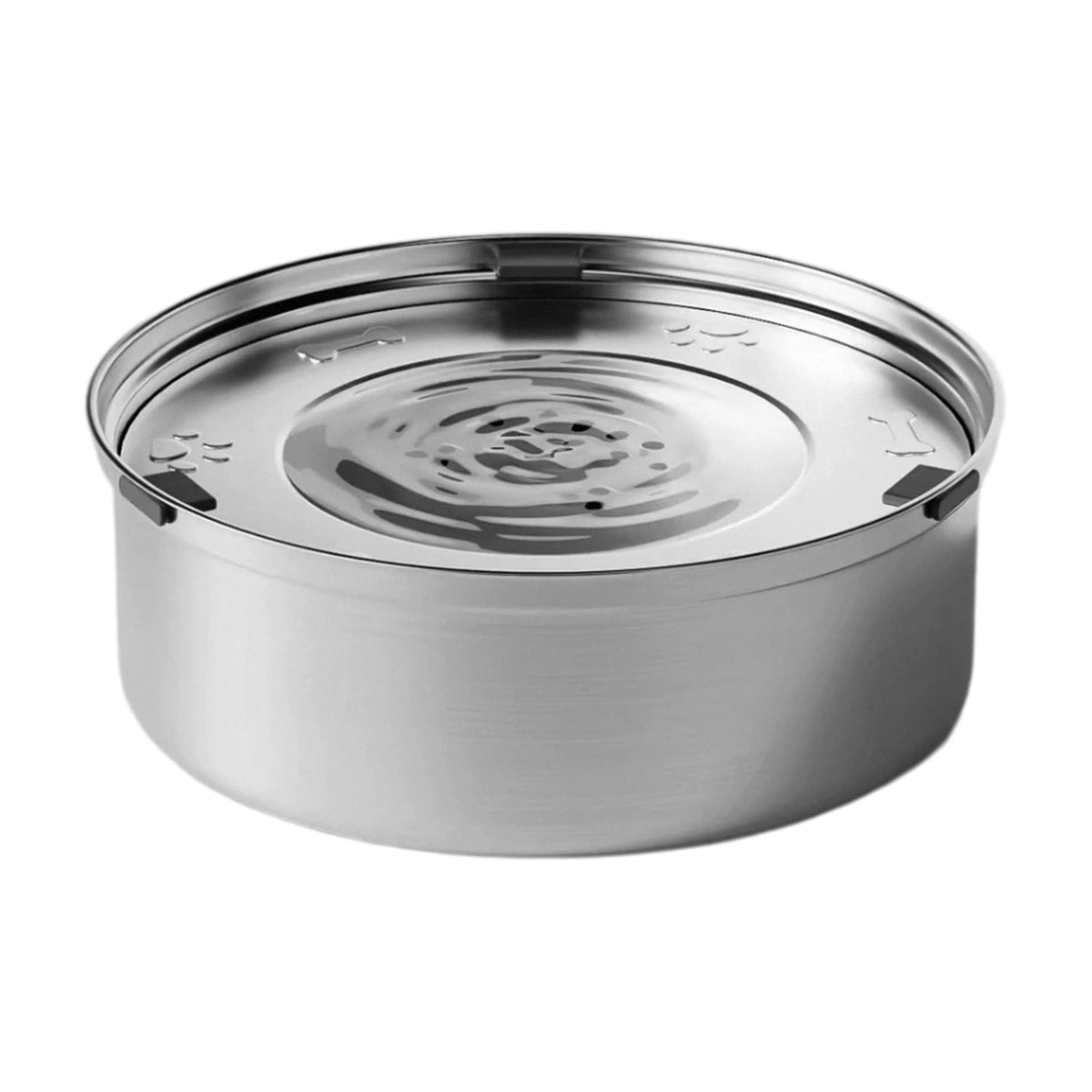 Larger POPOCOLA floating-disc pet water bowl