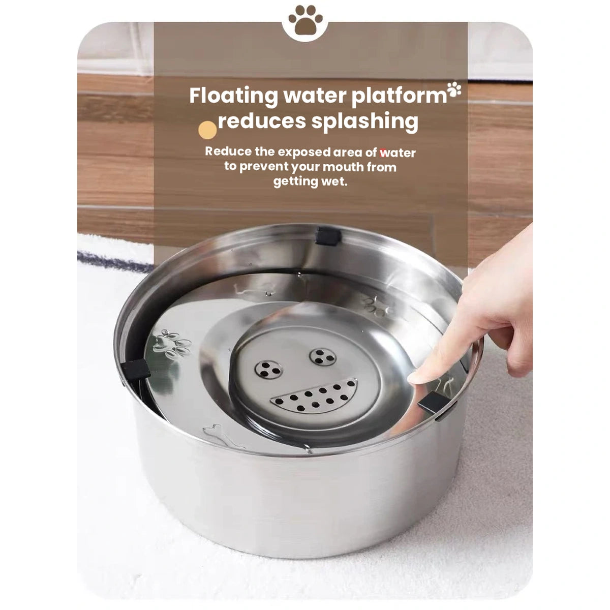 Hand lifting the POPOCOLA floating disc