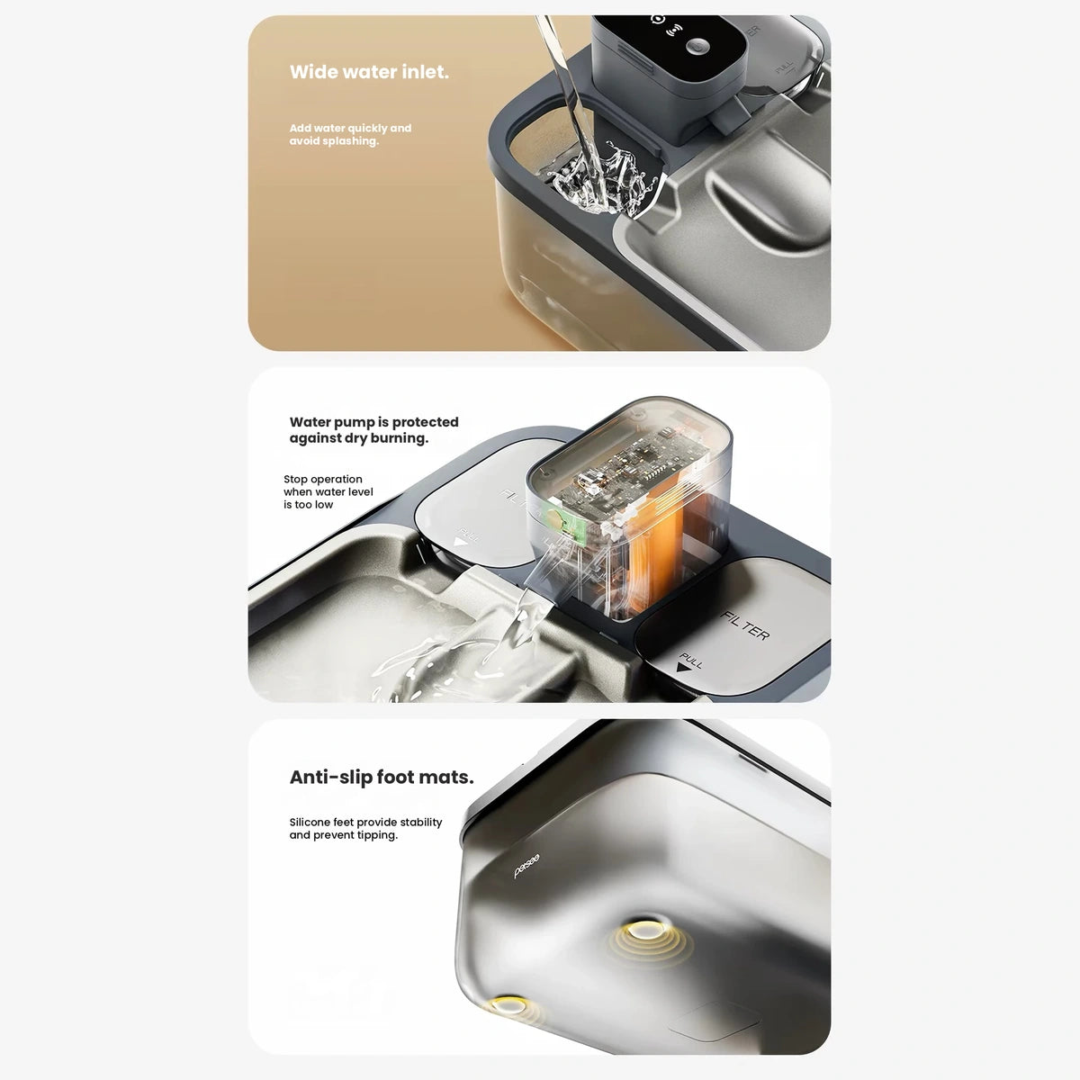 Petsee S2 Pro lid and removable components