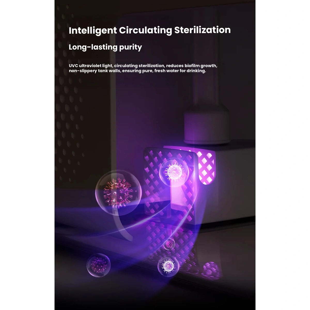 Petsee S7 Pro internal light and circulation illustration