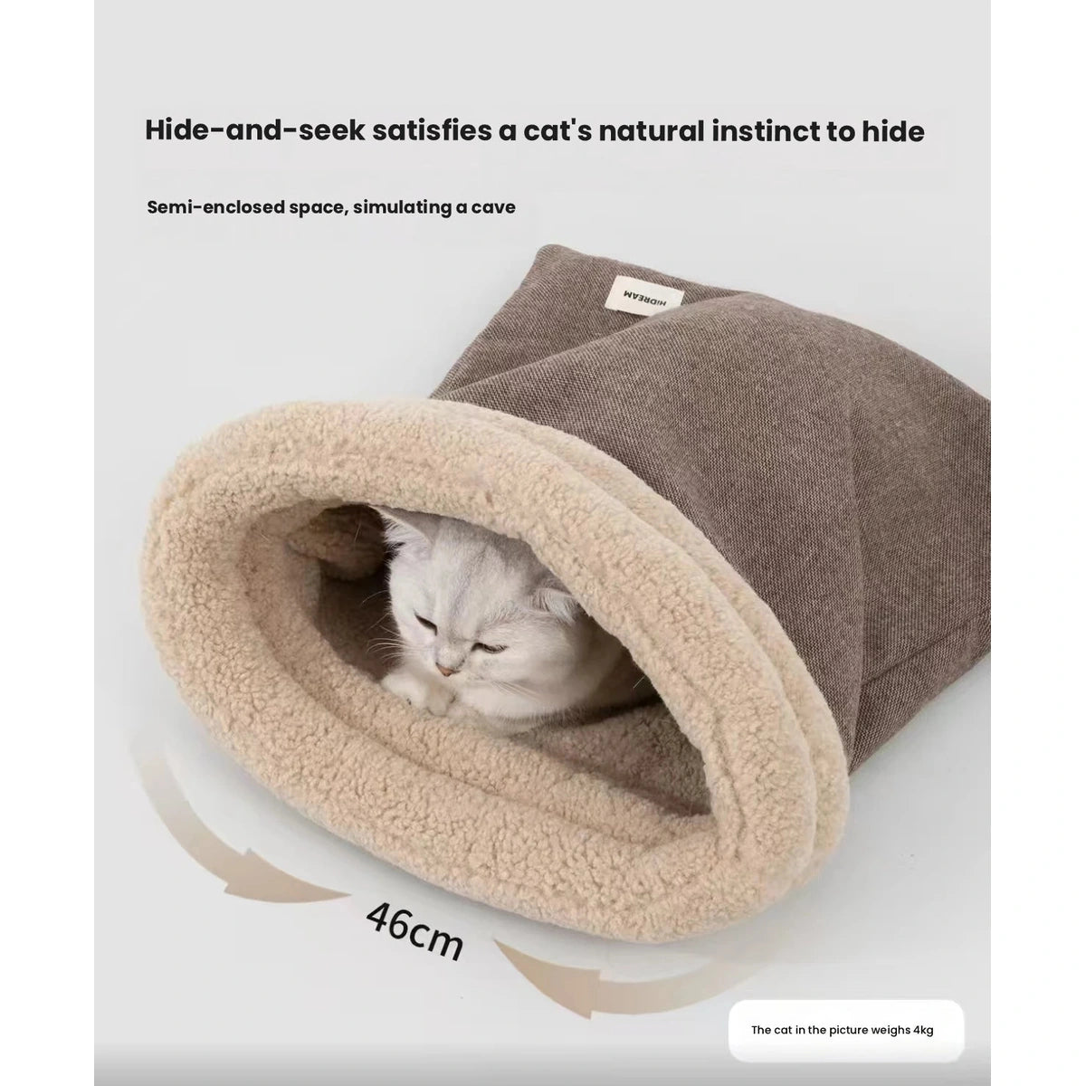 Brown HiDREAM sleeping pocket with its entrance folded open