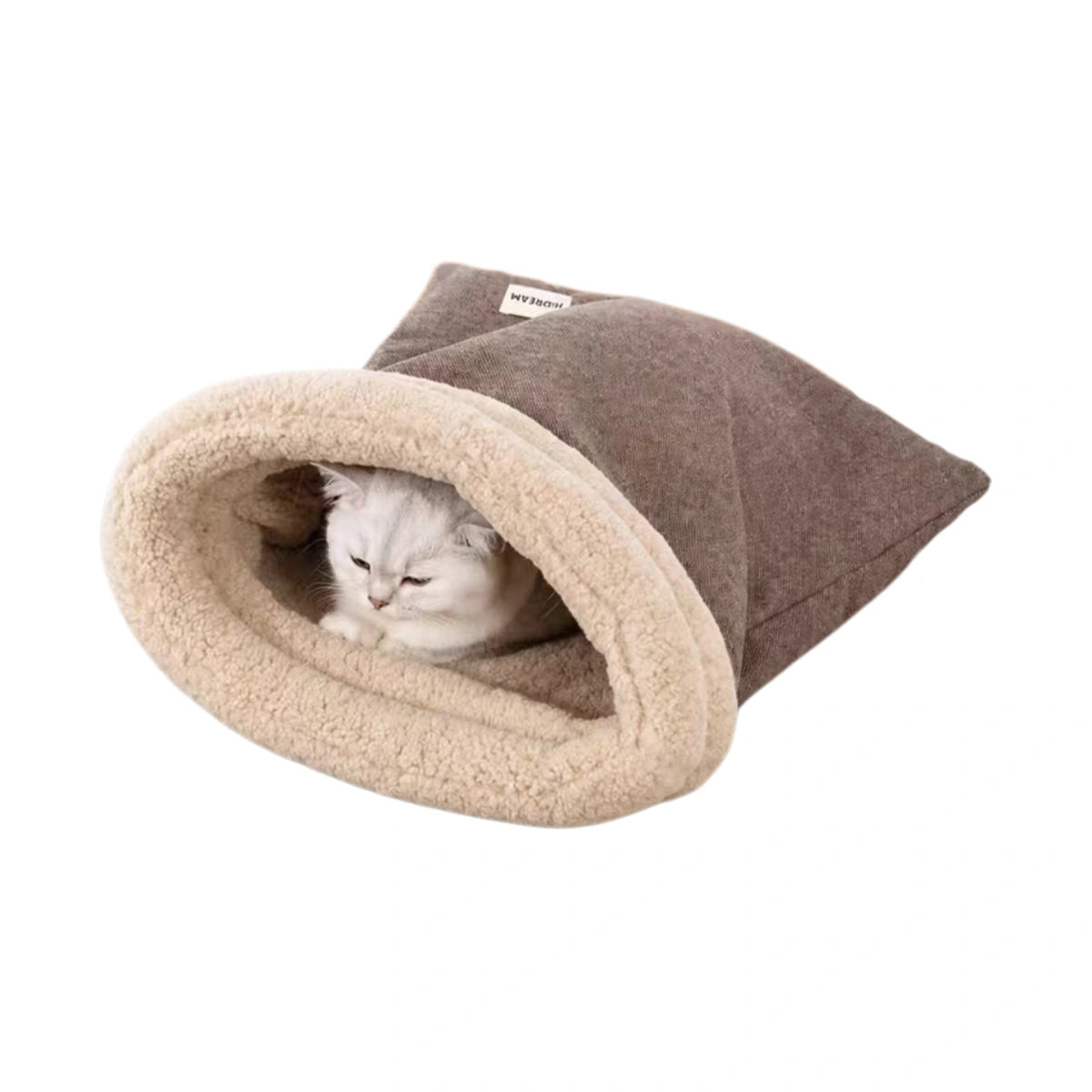 Plain brown HiDREAM covered cave bed