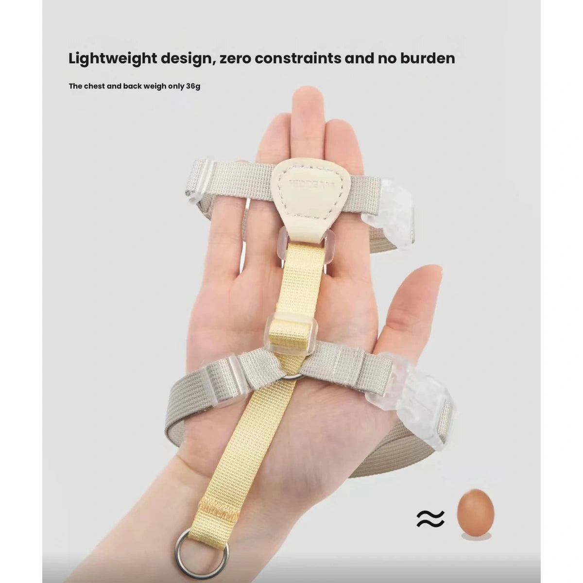HiDREAM lightweight-looking harness held in a hand