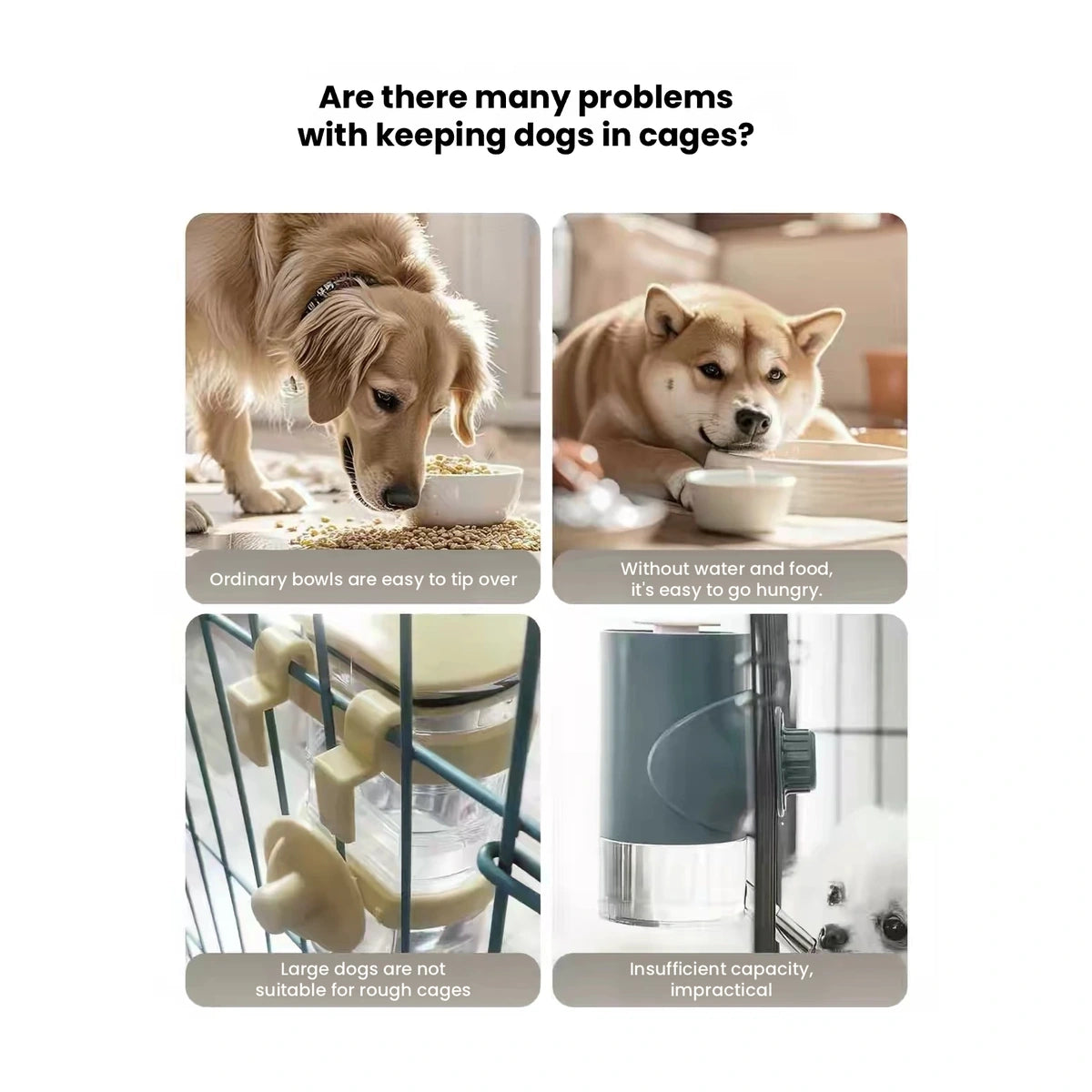 Hipidog dispensers attached to a pet cage
