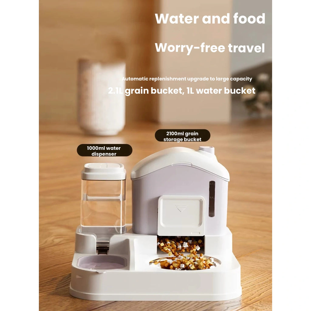 DONGLIN feeding set showing separate food and water areas