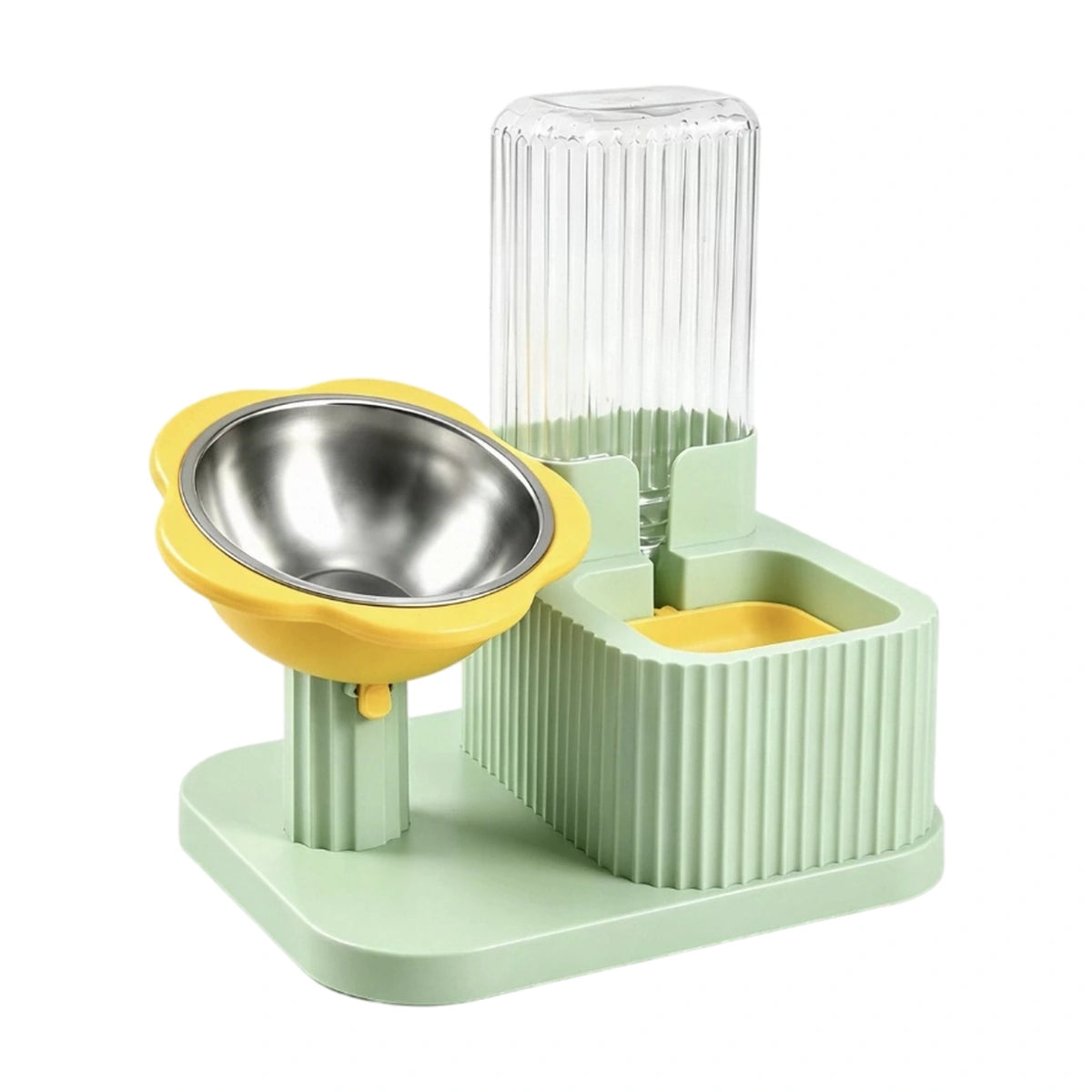 Green and yellow DONGLIN raised pet feeding set