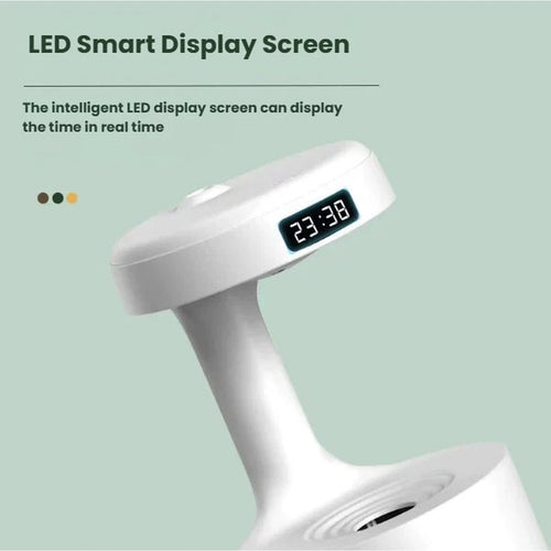 LED display on the anti-gravity cat water fountain