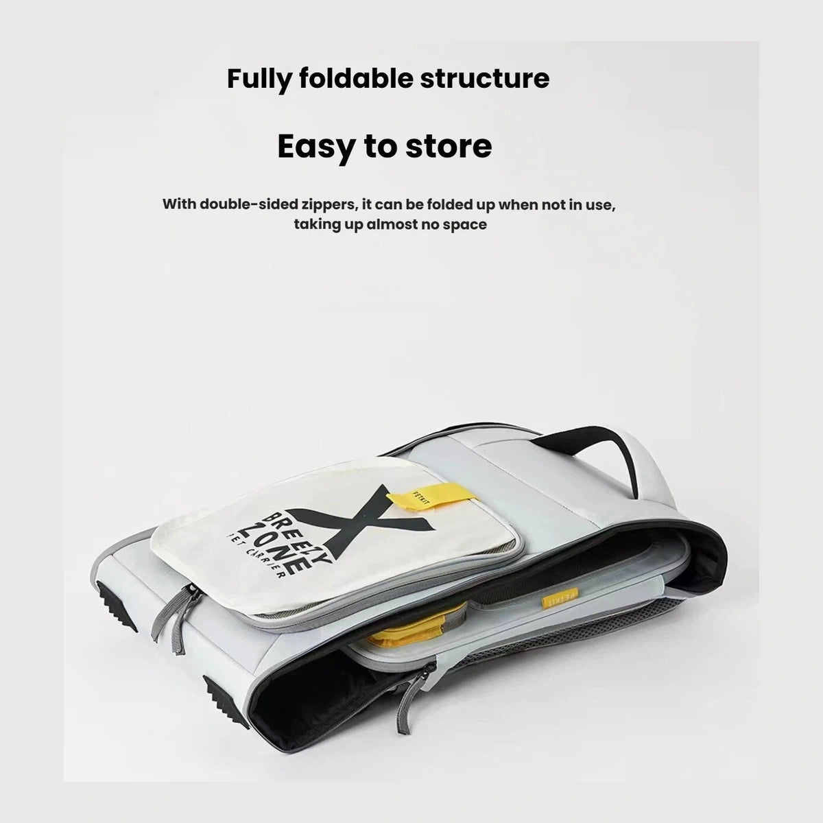 PETKIT cat carrier folded flat for storage