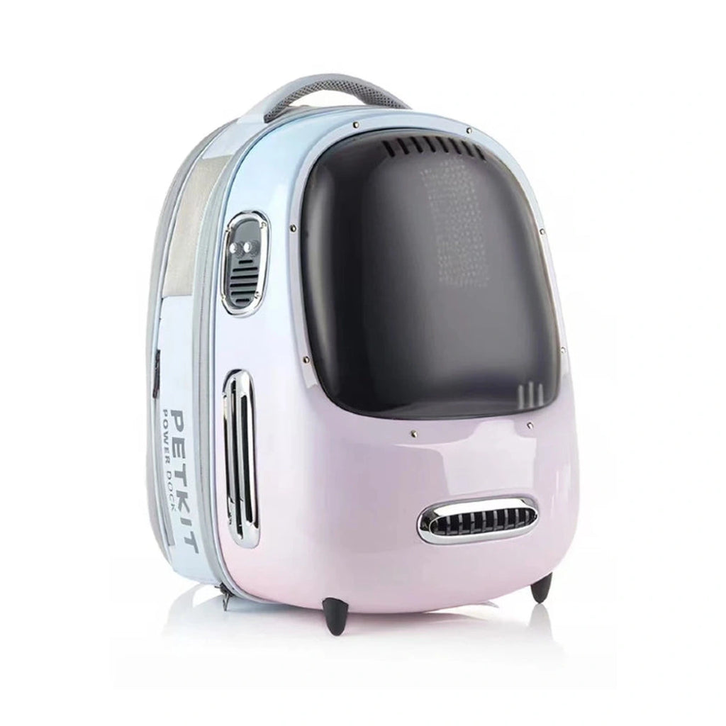 Pink PETKIT Fresh Air space capsule cat carrier backpack