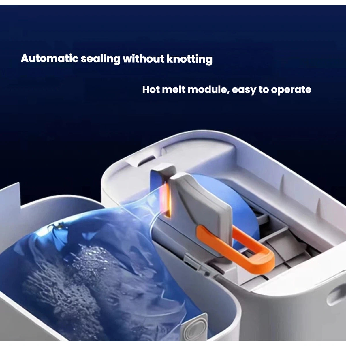 Automatic heat-sealing liner mechanism in the PETKIT waste bin