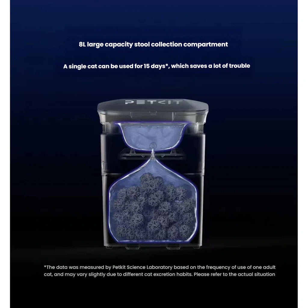 Eight-litre PETKIT litter waste compartment capacity