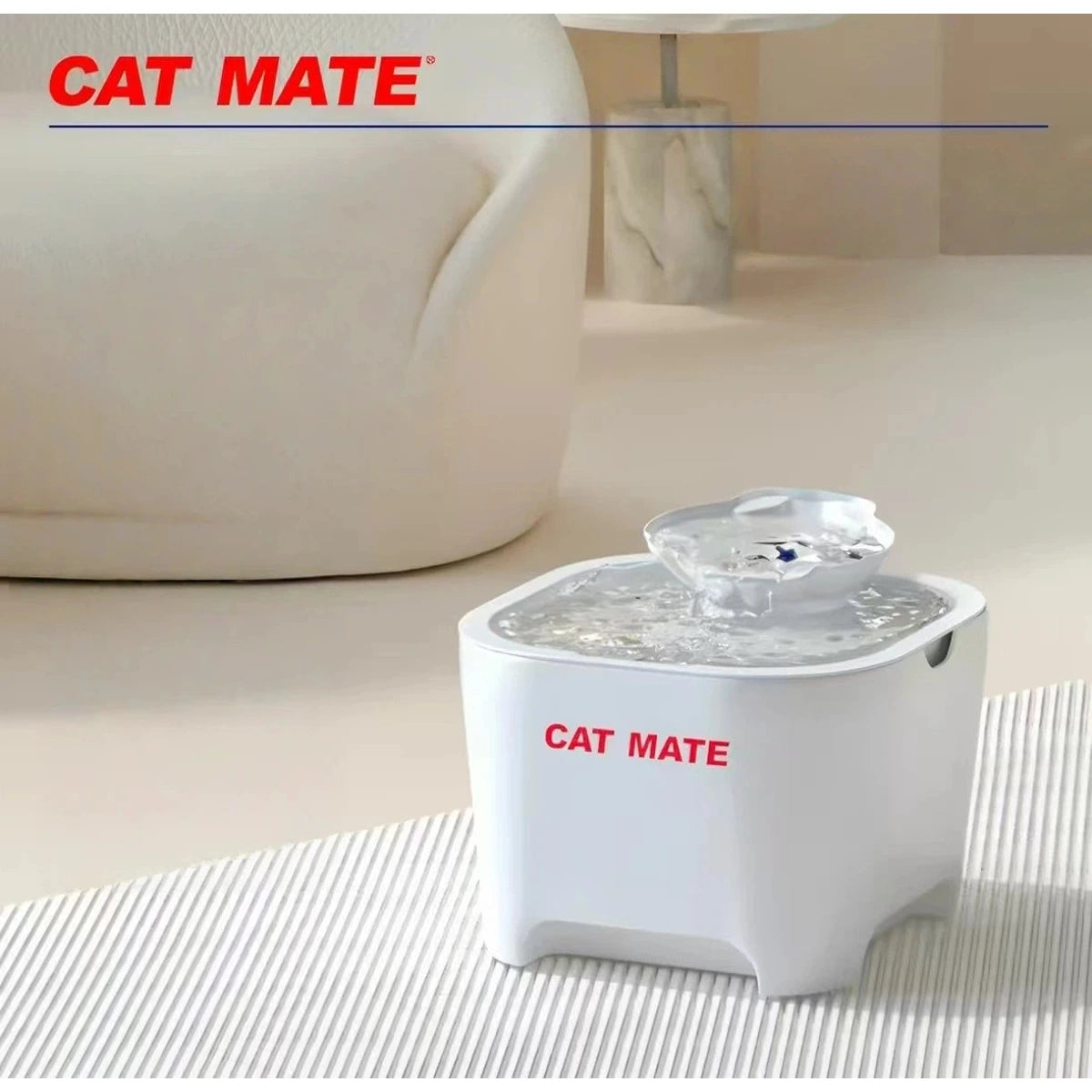 Grey CatMate mountain spring automatic cat water fountain
