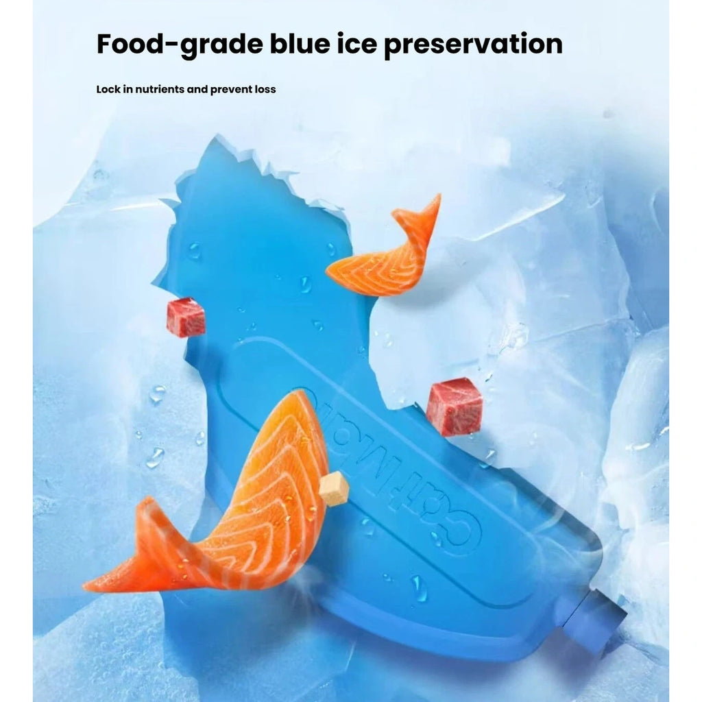 Blue cooling pack for the CatMate timed wet-food pet feeder