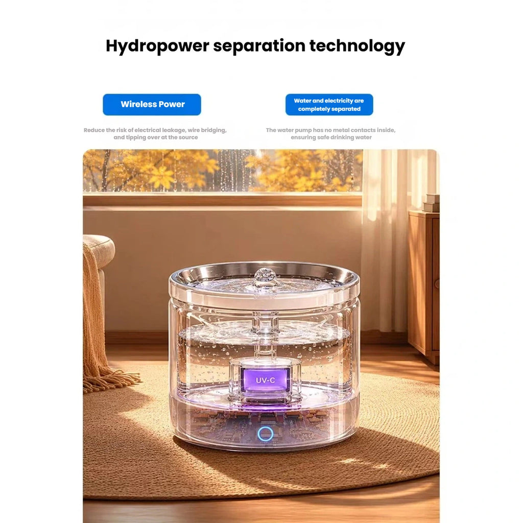 Scoci automatic pet fountain dimensions of 200 by 160 millimetres