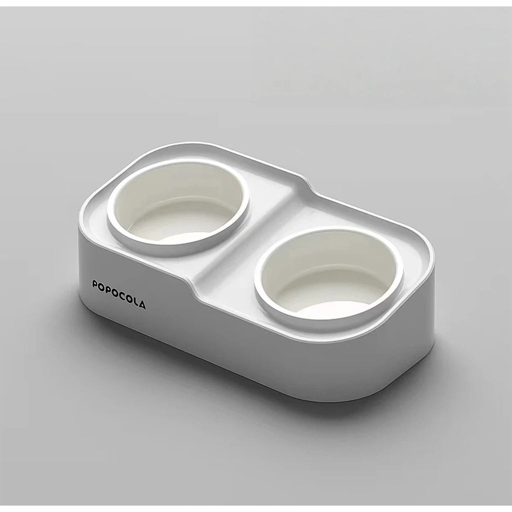 Tilted Ceramic Anti-Tipping Pet Food Water Bowl