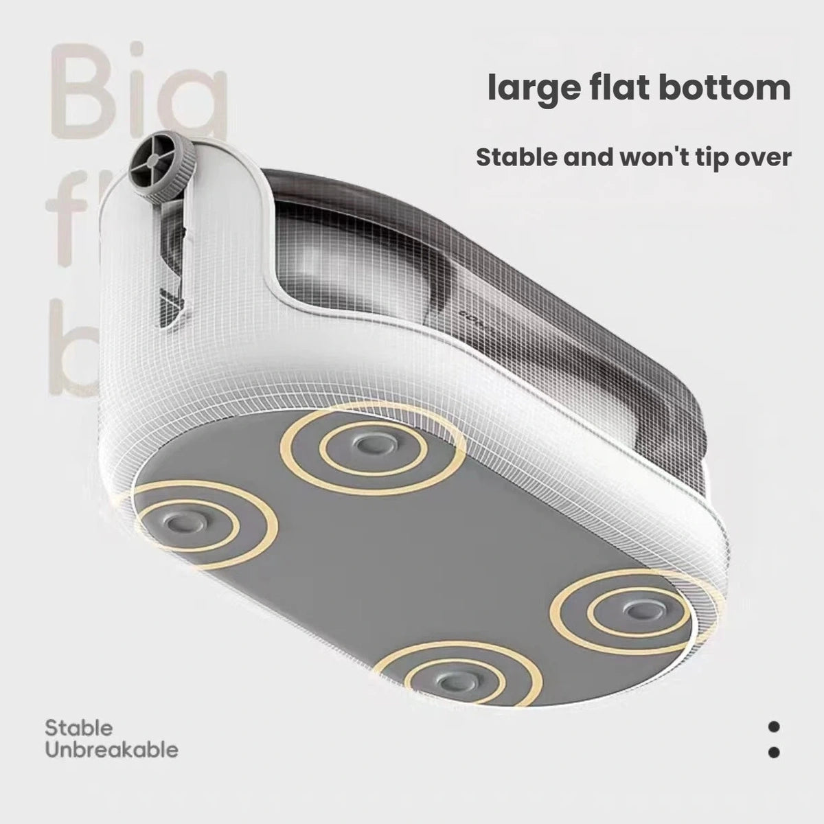 Anti-slip underside of the Popocola adjustable raised pet bowl