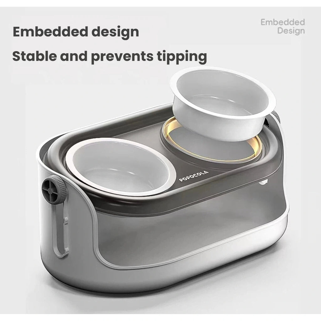 Embedded ceramic bowls in the Popocola anti-tipping base