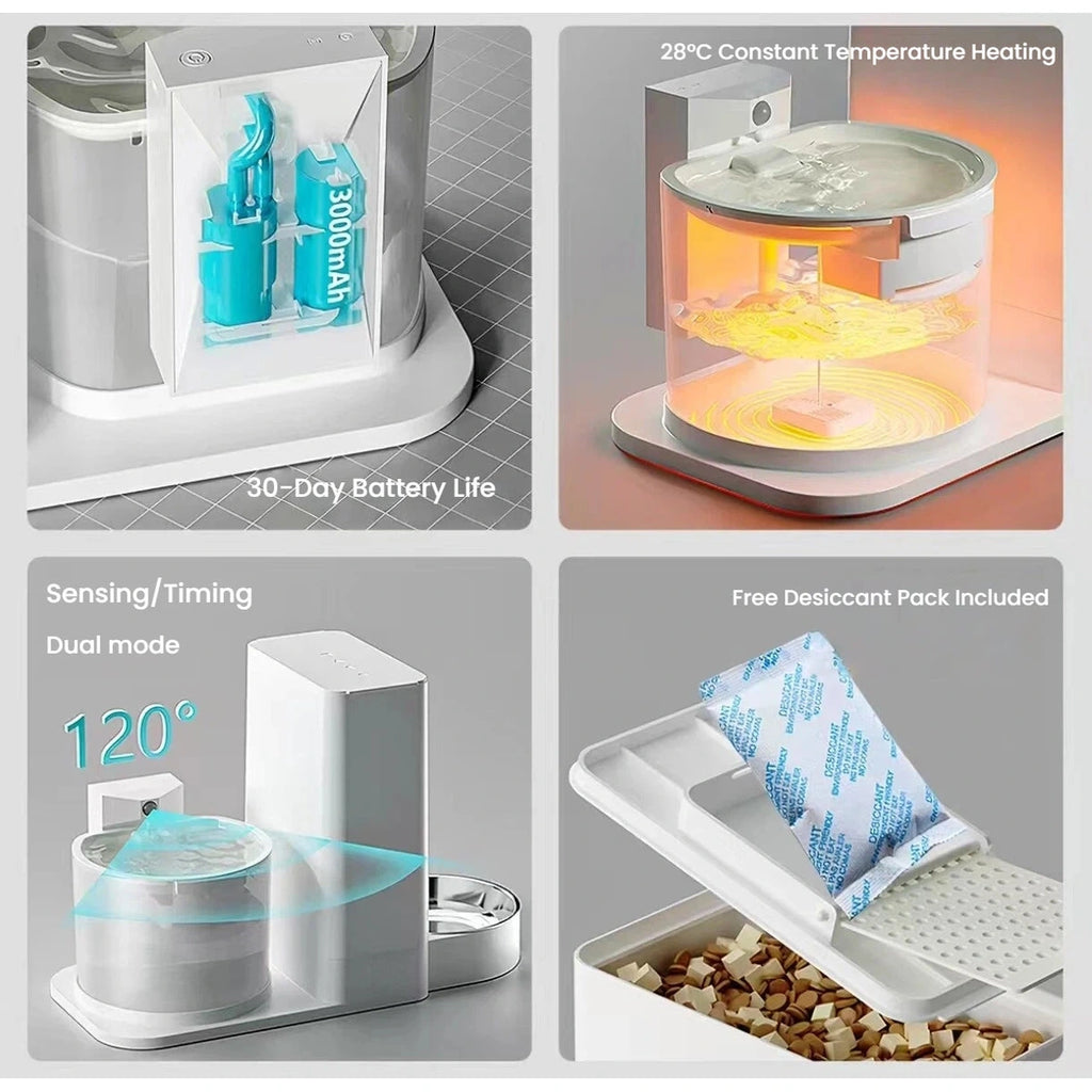 Battery, warming, sensing and desiccant features of the Popocola station