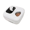 White Naipet wet food feeder with a camera above the food opening