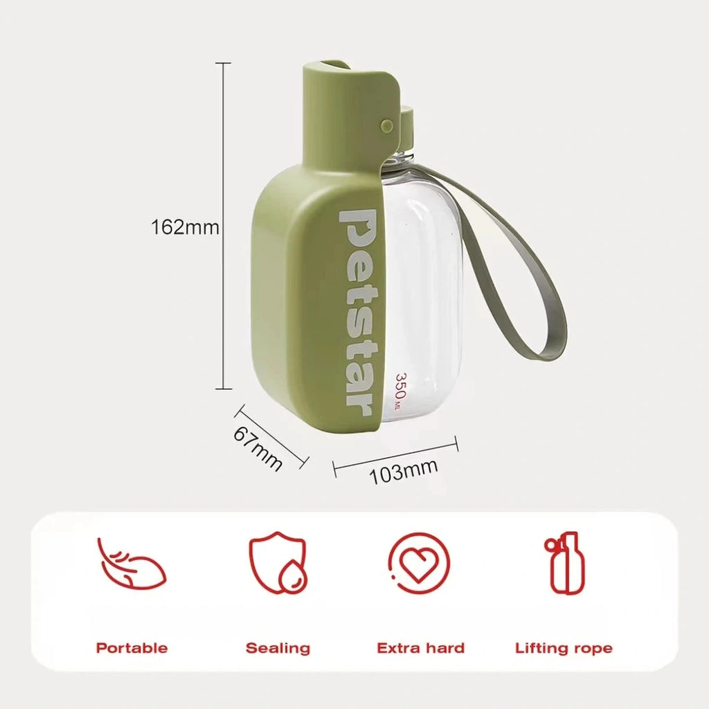 Green Petstar mini bottle size diagram