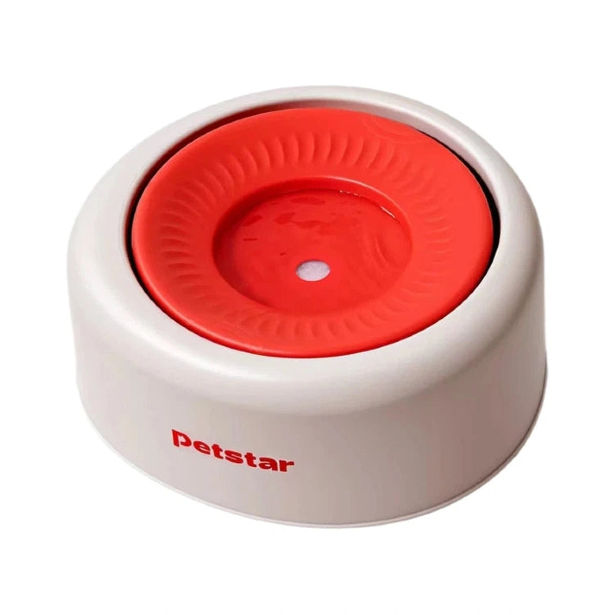 Petstar white water bowl with a red floating disc