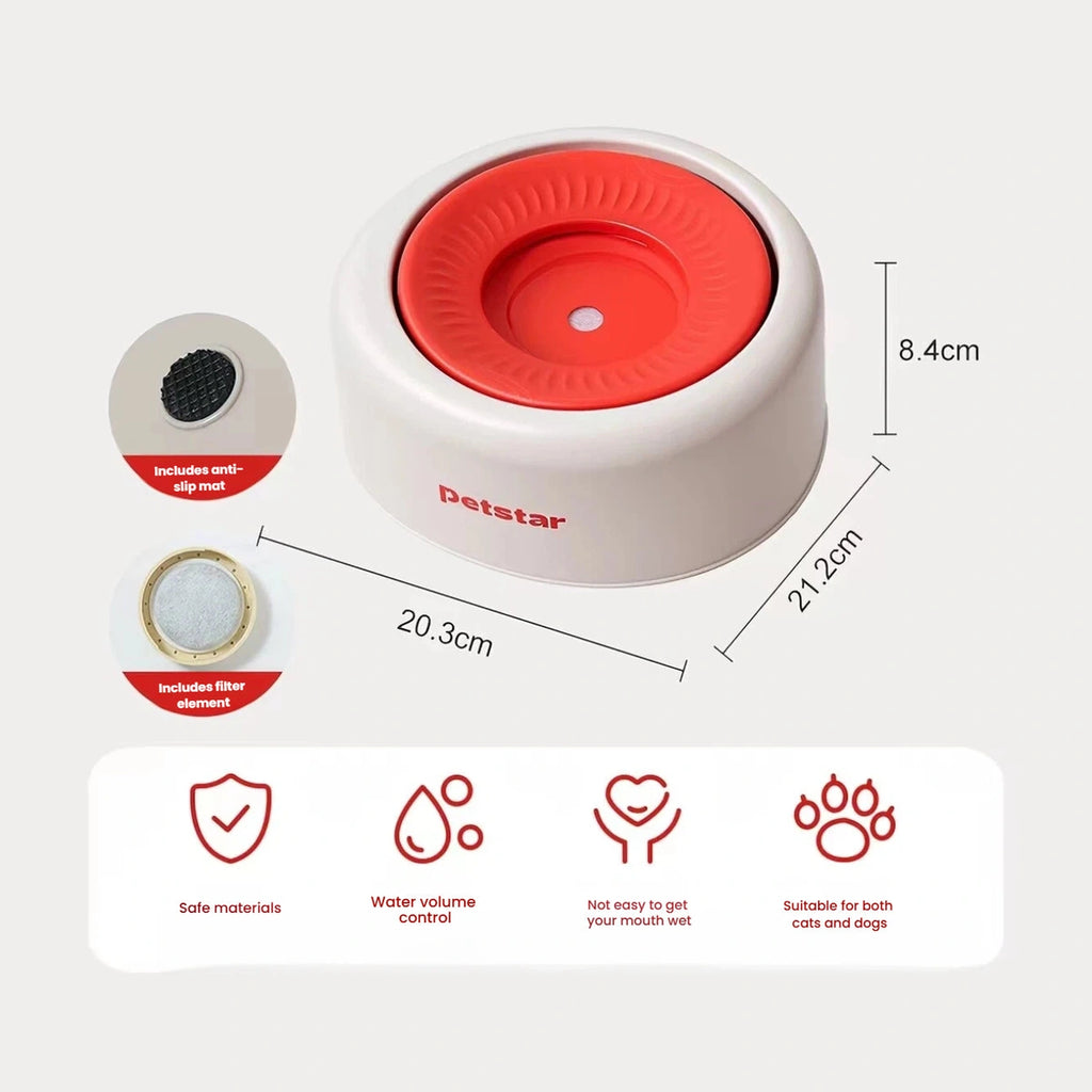 Medium Petstar water bowl size and filter diagram
