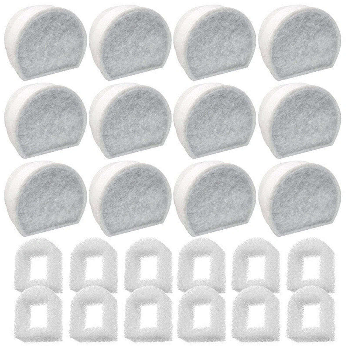 PetSafe filter pack with twelve carbon filters and twelve foam filters