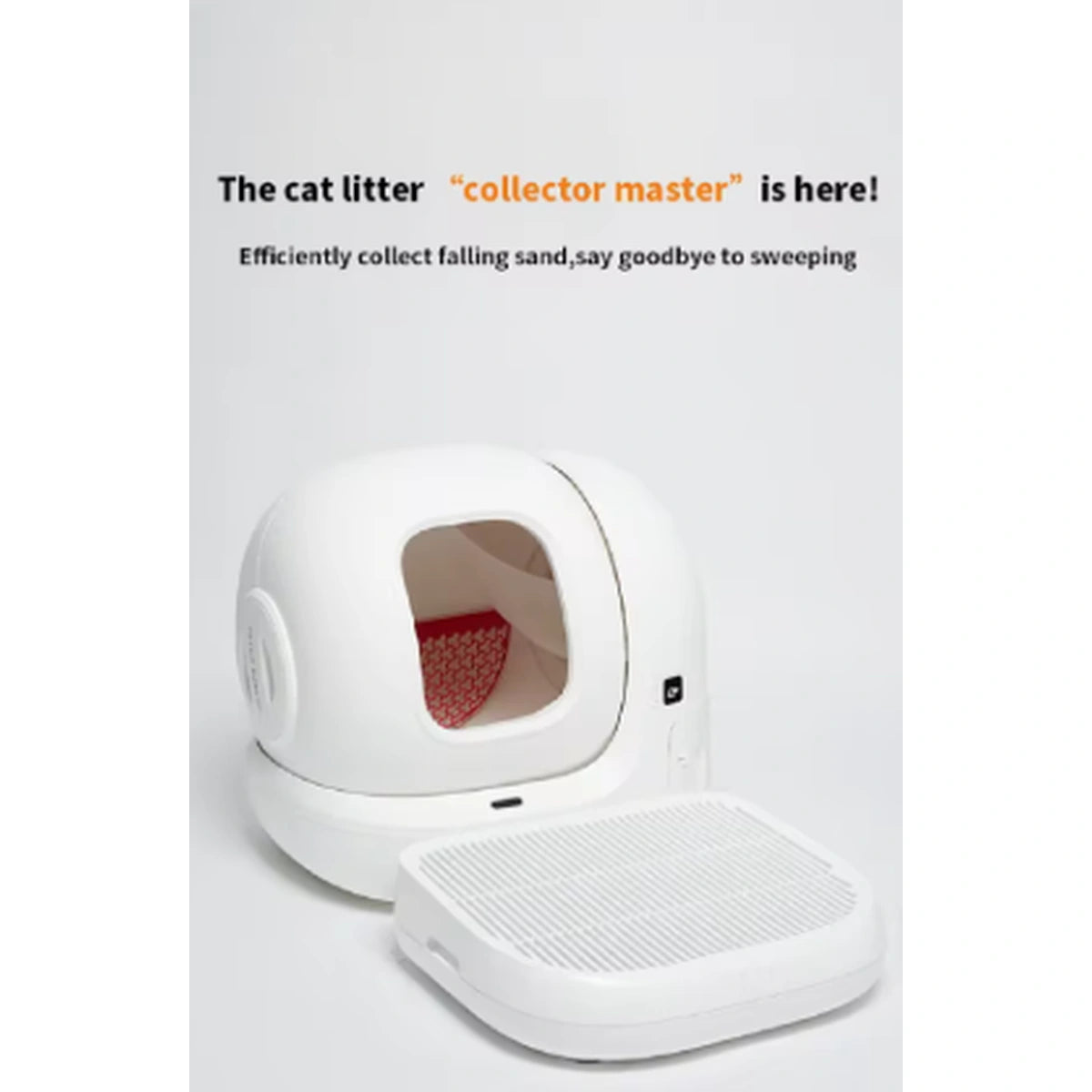 PETKIT litter trapper positioned in front of an automatic litter box