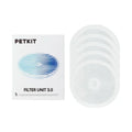 PETKIT Filter Unit 3.0 box beside five oval replacement fountain filters
