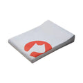 White Petstar contoured pet bed with an orange graphic