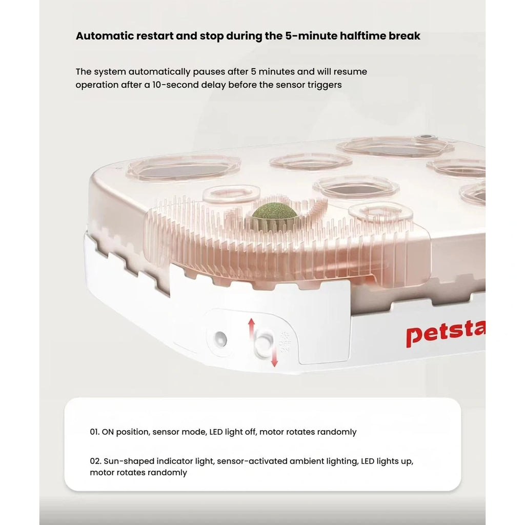 Petstar cat toy mode switch and automatic pause instructions