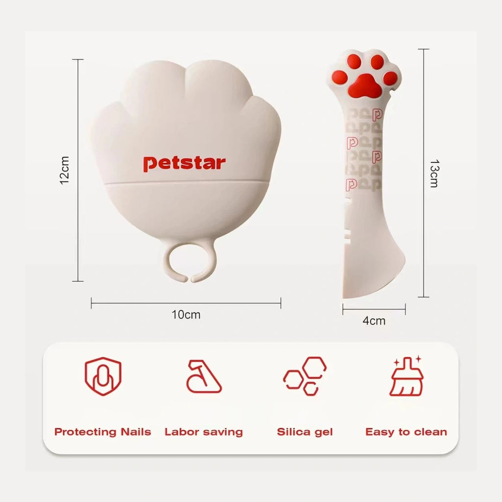 Petstar silicone lid and scoop size diagram