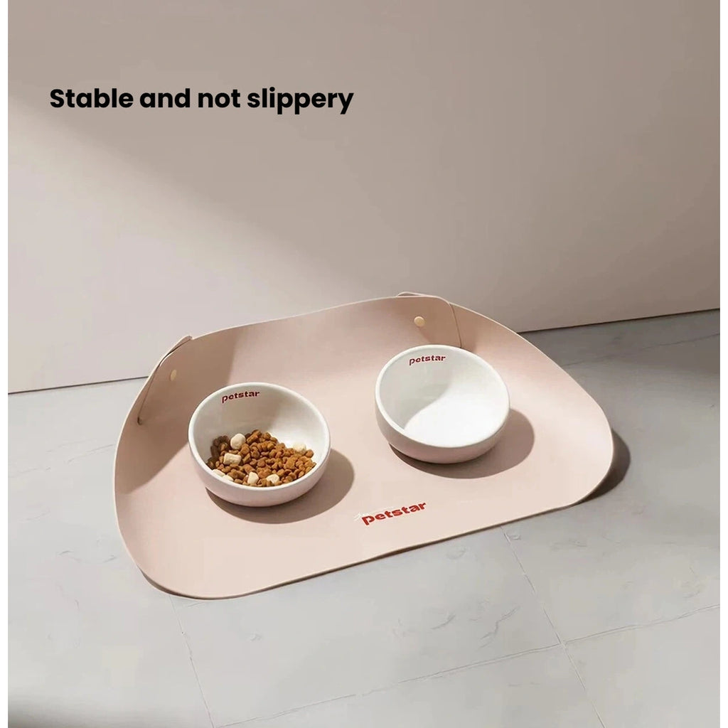 Petstar Elevated Ceramic Cat & Dog Bowl, Non-Spill Design