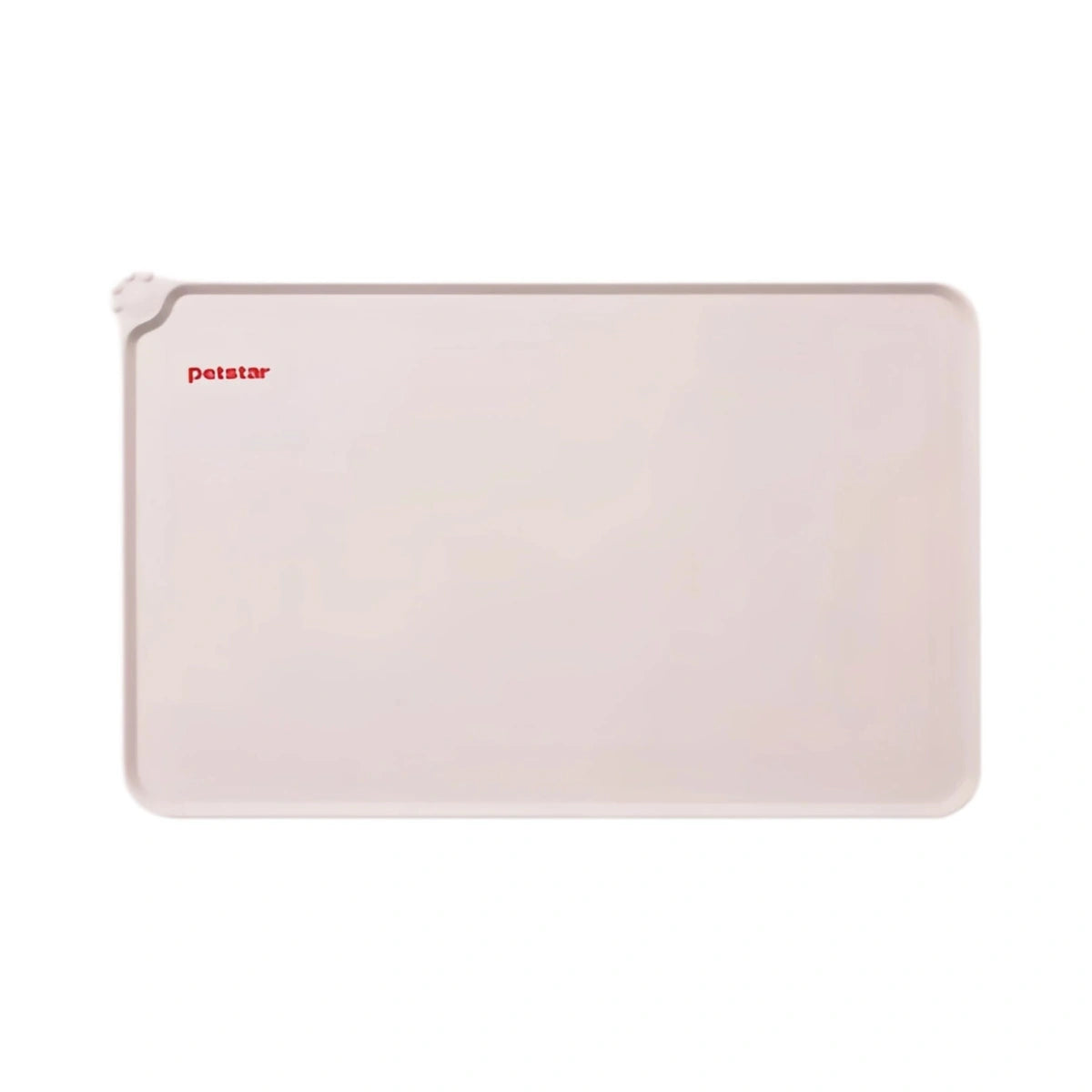 Petstar rectangular silicone feeding mat with a shallow raised edge