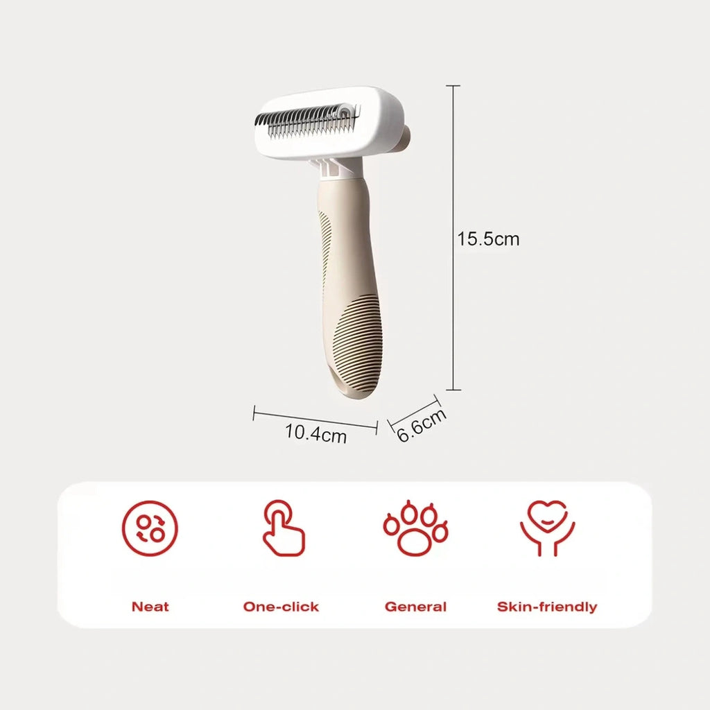 Petstar deshedding comb dimensions with a 15.5 cm overall height