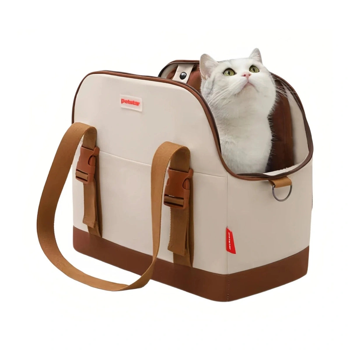 Petstar Portable Cat Carrier Backpack, Breathable Handheld & Shoulder Bag