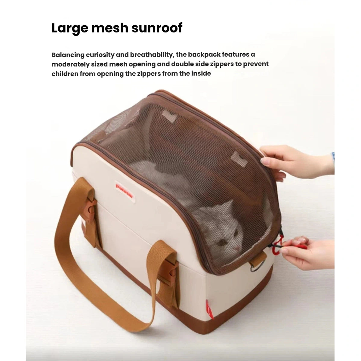 Petstar Portable Cat Carrier Backpack, Breathable Handheld & Shoulder Bag