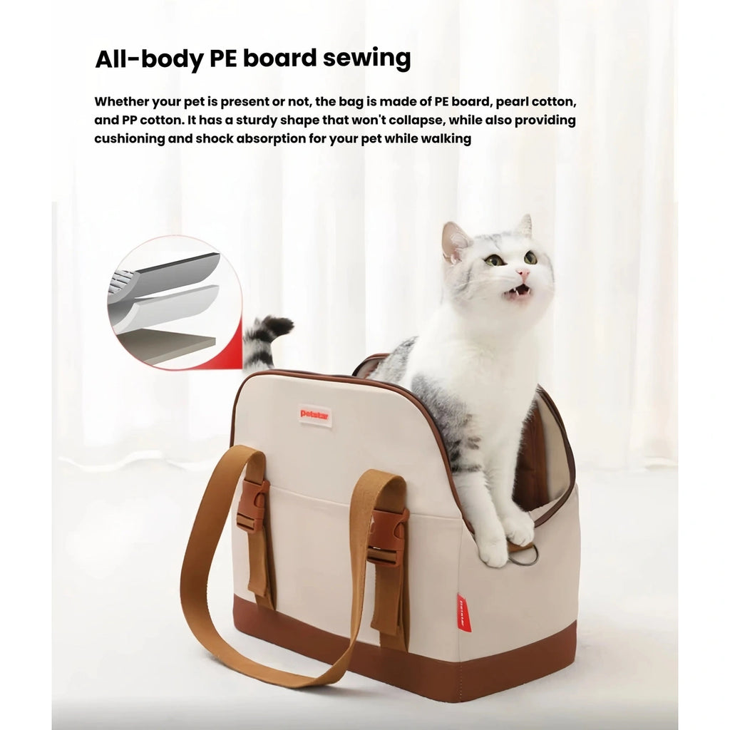 Petstar Portable Cat Carrier Backpack, Breathable Handheld & Shoulder Bag