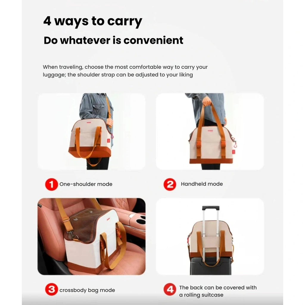 Petstar Portable Cat Carrier Backpack, Breathable Handheld & Shoulder Bag