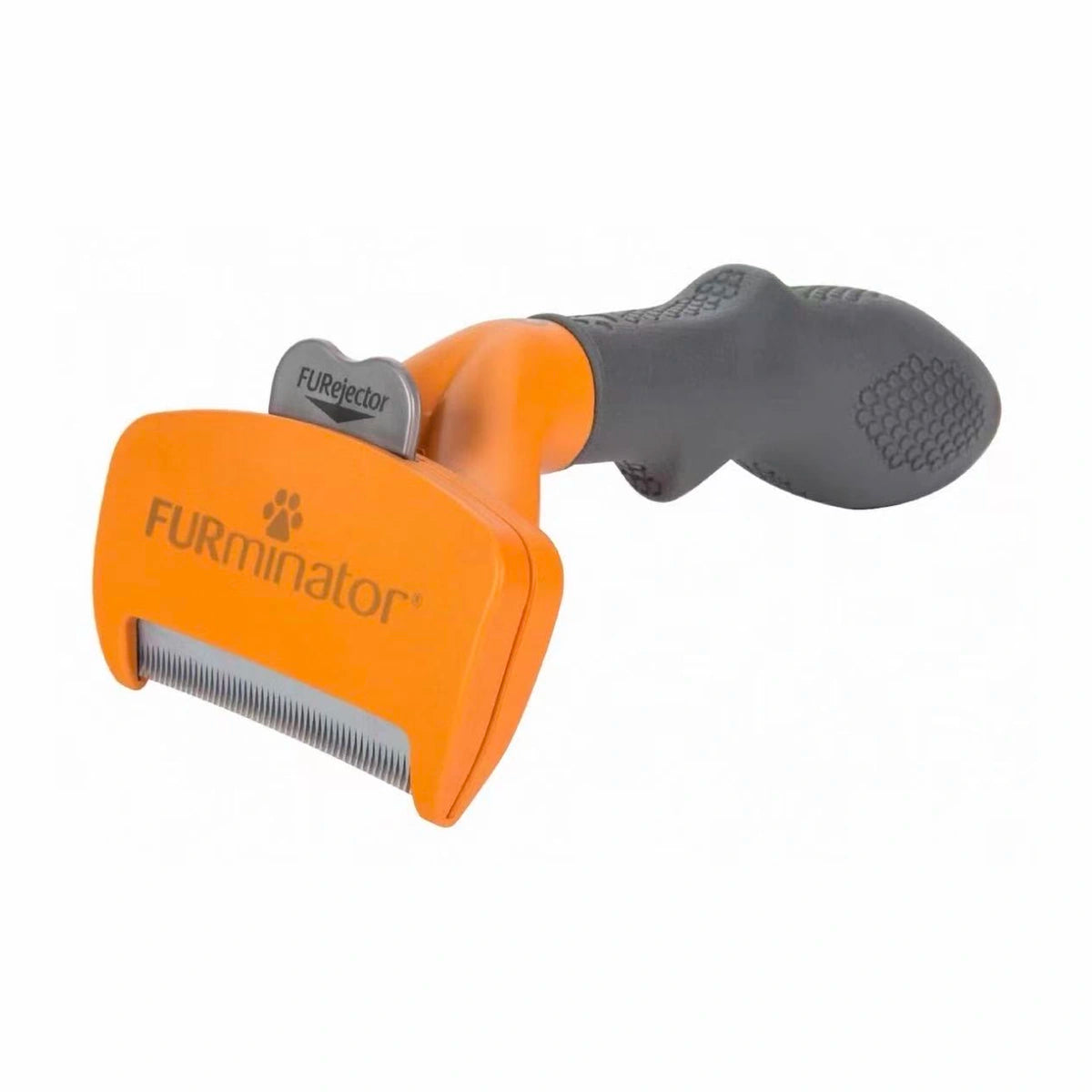 FURminator long-hair dog deshedding tool with orange handle