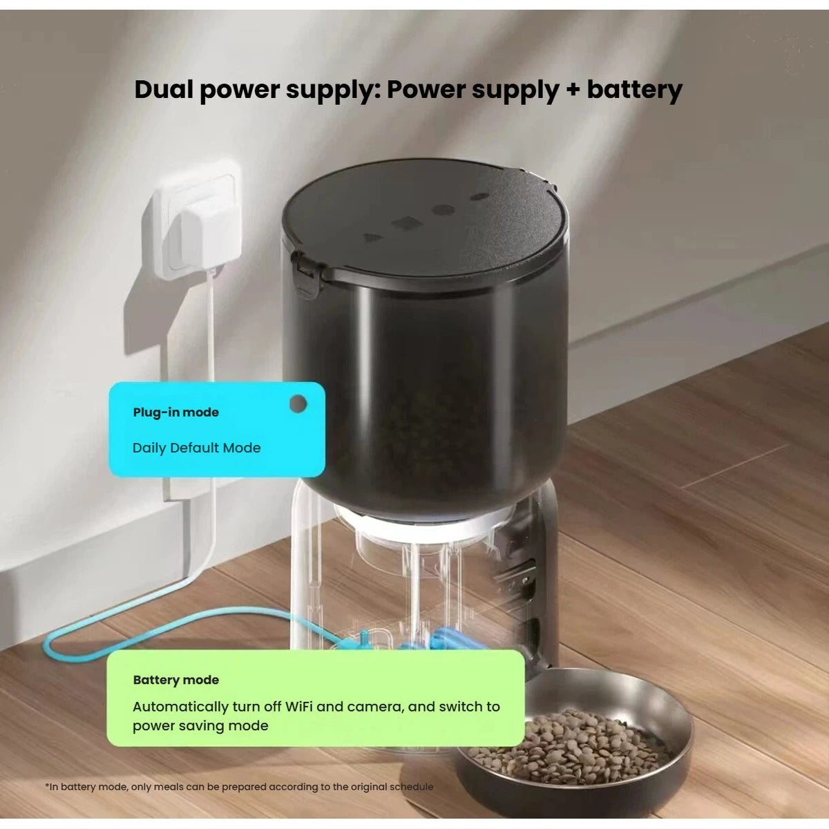 Petwant Automatic Cat Feeder with Camera, Timed & Portion Control