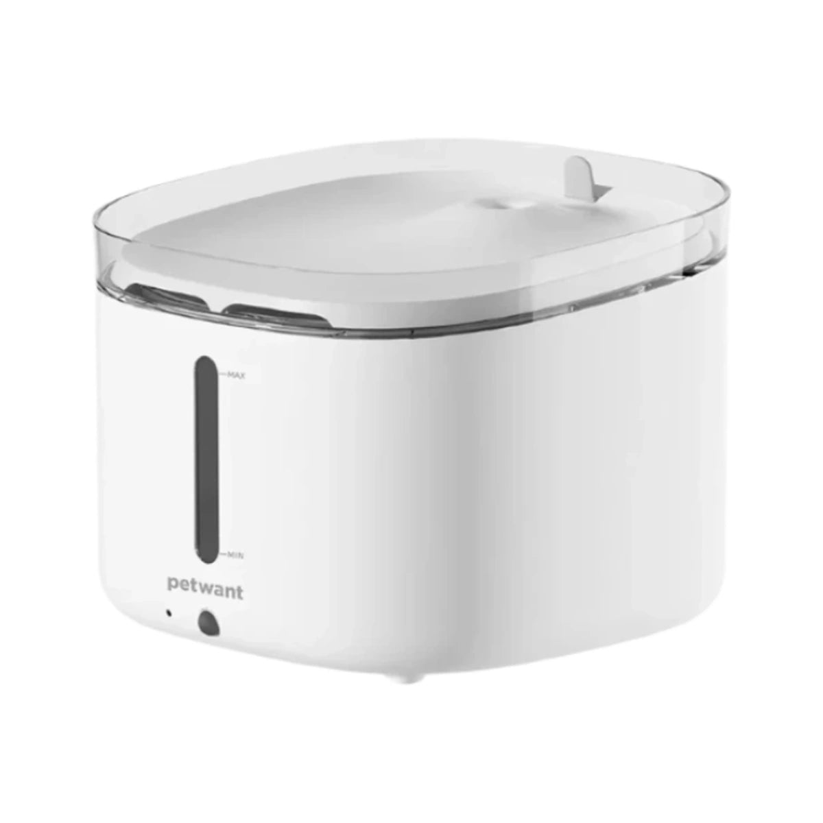 White Petwant W10-E water fountain with water-level window